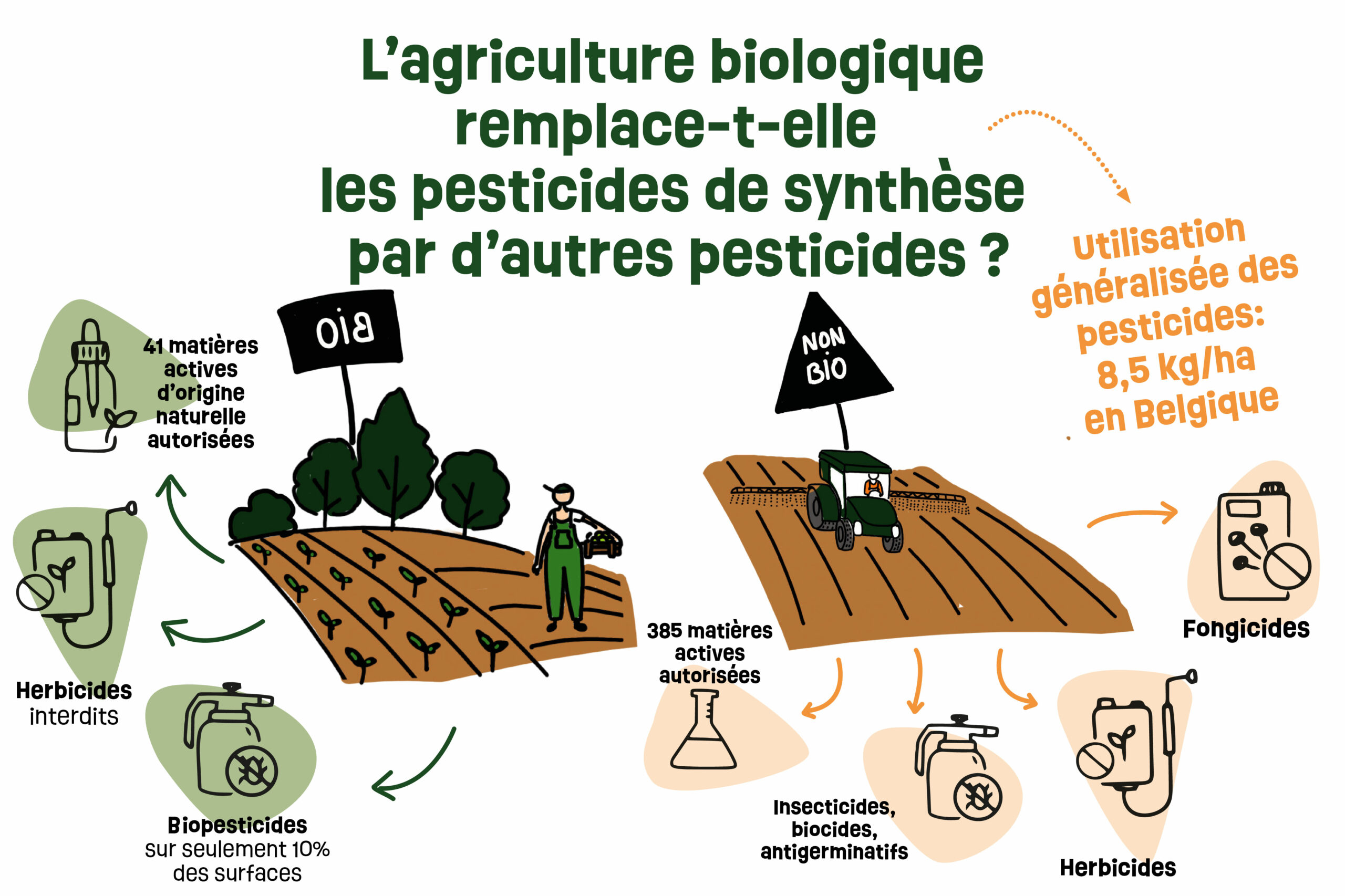 You are currently viewing L’agriculture biologique remplace t-elle les pesticides de synthèse par d’autres pesticides